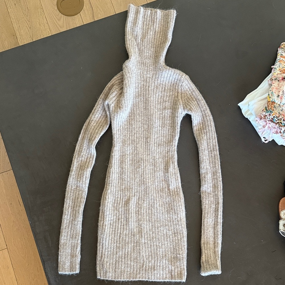 ELSA Taupe Long Sleeve Dress